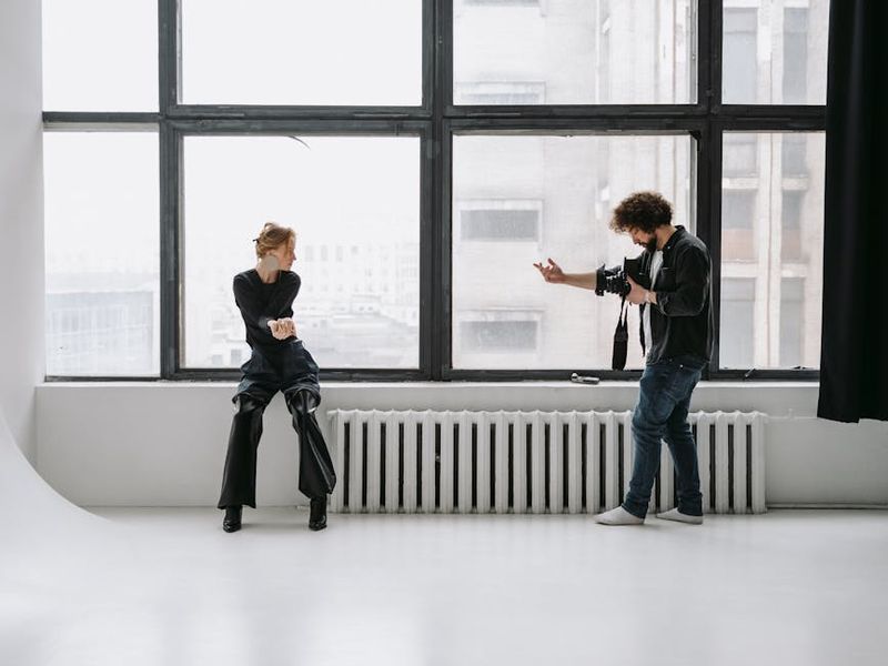 Minimalist studio space for visual exercises and focus